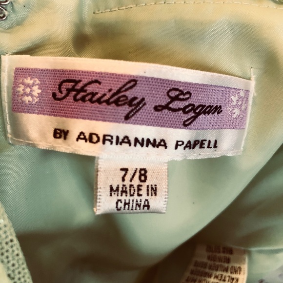 Beautiful Sparkling Pastel Green long dress - Picture 6 of 8